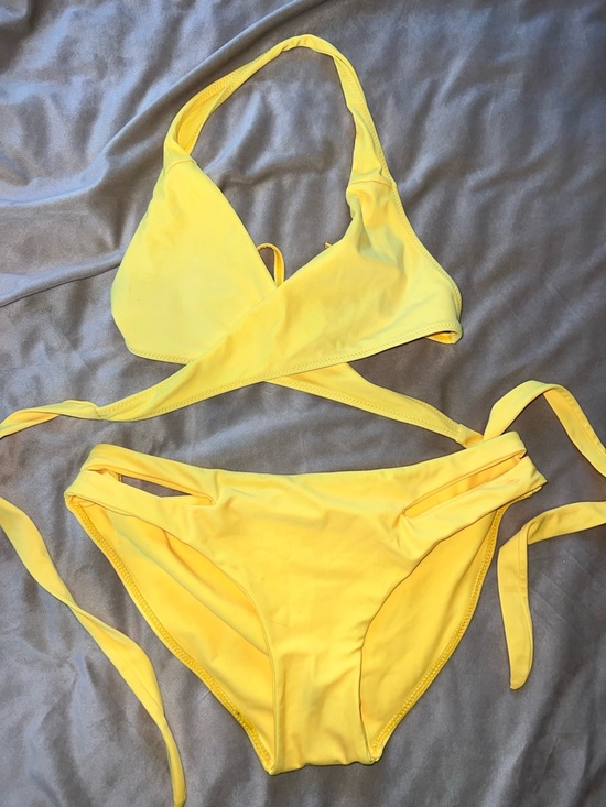 Other - Yellow Wrap Bikini Set
